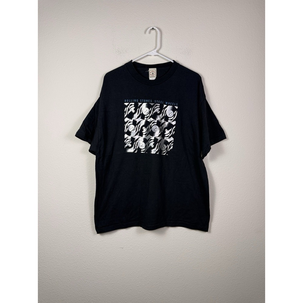 Vintage The Rolling Stones Steel Of Wheel Rock Band Tour T-shirt Size XL